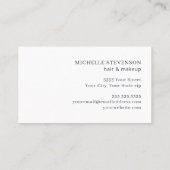 Carte De Visite Aquarelle Indigo Bleu et Or Artiste (Dos)