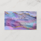 Carte De Visite Aquarelle Iridescente Parties scintillant Agate Ma (Devant)