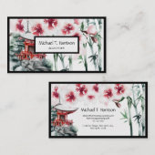 Carte De Visite Aquarelle japonaise  (Devant / Derrière)