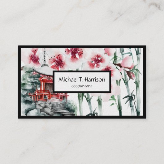 Carte De Visite Aquarelle japonaise  (Devant)
