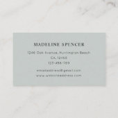 Carte De Visite Aquarelle Jardin citron et olives (Dos)