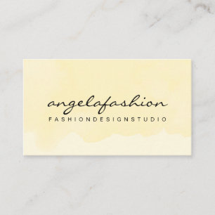 Carte De Visite Aquarelle jaune artistique abstraite