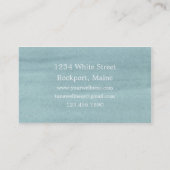 Carte De Visite Aquarelle jaune gris d'oiseau (Dos)