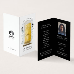Carte De Visite Aquarelle jaune Porte avant Photo & Services