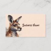 Carte De Visite Aquarelle Kangaroo Animal Custom Business (Dos)