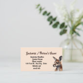 Carte De Visite Aquarelle Kangaroo Animal Custom Business (Debout devant)