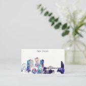 Carte De Visite Aquarelle la Nouvelle-Orléans (Debout devant)