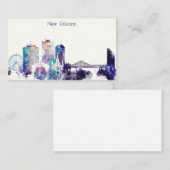 Carte De Visite Aquarelle la Nouvelle-Orléans (Devant / Derrière)