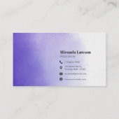 Carte De Visite Aquarelle Lavande (Dos)