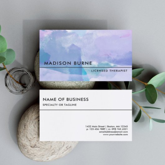 Carte De Visite Aquarelle Lavender Calme