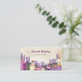 Carte De Visite Aquarelle Lavender Spa Design Massage Thérapiste (Debout devant)