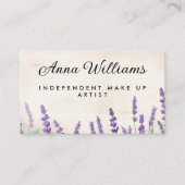 Carte De Visite Aquarelle LavenderMaquiller artiste (Devant)