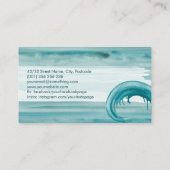 Carte De Visite Aquarelle Laver les vagues de l'océan Abstrait (Dos)