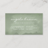 Carte De Visite Aquarelle Laver vert Boho Chic Vegan (Dos)
