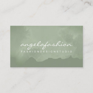 Carte De Visite Aquarelle Laver vert Boho Chic Vegan