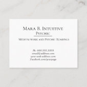 Carte De Visite ~* Aquarelle - Lecteur Psychique Moyen Intuitif (Dos)