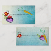 Carte De Visite Aquarelle légumes (Devant / Derrière)