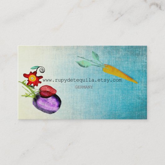 Carte De Visite Aquarelle légumes (Devant)