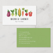 Carte De Visite Aquarelle Légumes (Devant / Derrière)