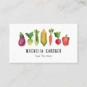 Carte De Visite Aquarelle Légumes (Devant)