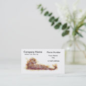 Carte De Visite Aquarelle léopard (Debout devant)