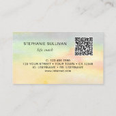 Carte De Visite Aquarelle Life Coach QR Code (Dos)