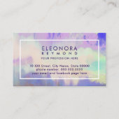 Carte De Visite Aquarelle Lilac Blue Ombre élégant (Devant)
