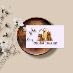 Carte De Visite Aquarelle Lilac Chien Race Soins aux animaux Rende