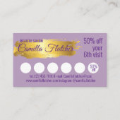 Carte De Visite Aquarelle Lilac délicate (Dos)