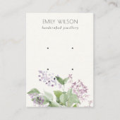 Carte De Visite Aquarelle Lilac douce Floral 2 oreille écran (Devant)