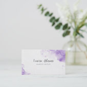 Carte De Visite Aquarelle Lilas (Debout devant)