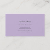 Carte De Visite Aquarelle Lilas (Dos)