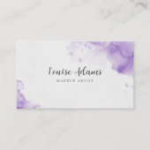 Carte De Visite Aquarelle Lilas (Devant)