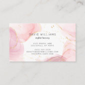 Carte De Visite Aquarelle Liquide Rose Gold Modern Art (Dos)