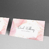 Carte De Visite Aquarelle Liquide Rose Gold Modern Art