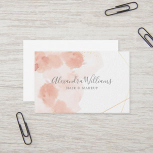 Carte De Visite Aquarelle Liquide Rose Gold Modern Art