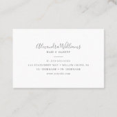 Carte De Visite Aquarelle Liquide Rose Gold Modern Art (Dos)