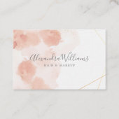 Carte De Visite Aquarelle Liquide Rose Gold Modern Art (Devant)