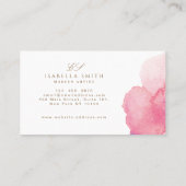 Carte De Visite Aquarelle Logo de fille moderne (Dos)