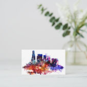 Carte De Visite Aquarelle Los Angeles (Debout devant)