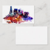 Carte De Visite Aquarelle Los Angeles (Devant / Derrière)