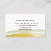 Carte De Visite Aquarelle Lotus Fleur Orange Splatter Abstrait (Dos)