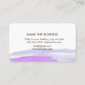 Carte De Visite Aquarelle Lotus Fleur rose pourpre éclaboussure (Dos)