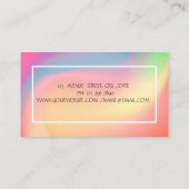 Carte De Visite Aquarelle Lotus, Yoga coloré (Dos)