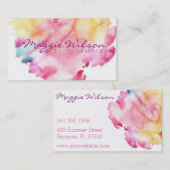 Carte De Visite Aquarelle lumineuse (Devant / Derrière)