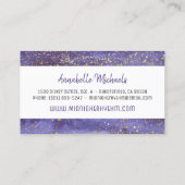 Carte De Visite Aquarelle Lune Cycle lunaire Nuit Ciel Énergie Bas (Dos)