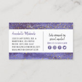 Carte De Visite Aquarelle Lune Cycle lunaire Nuit Ciel Médias soci (Dos)