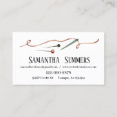 Carte De Visite Aquarelle Machine à coudre Altérations sur mesure (Dos)