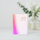 Carte De Visite Aquarelle magenta rose artistique (Debout devant)