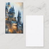 Carte De Visite Aquarelle Magic School Castle (Devant / Derrière)